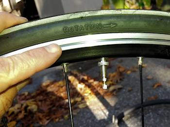 Bicycle stem at the Rotation indicator